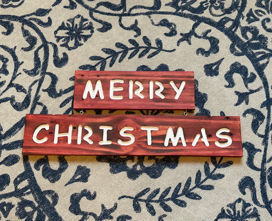 Merry Christmas Red Hanging Sign