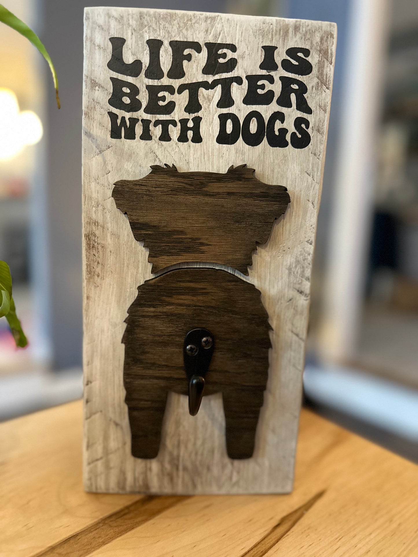 Dog leash hanger