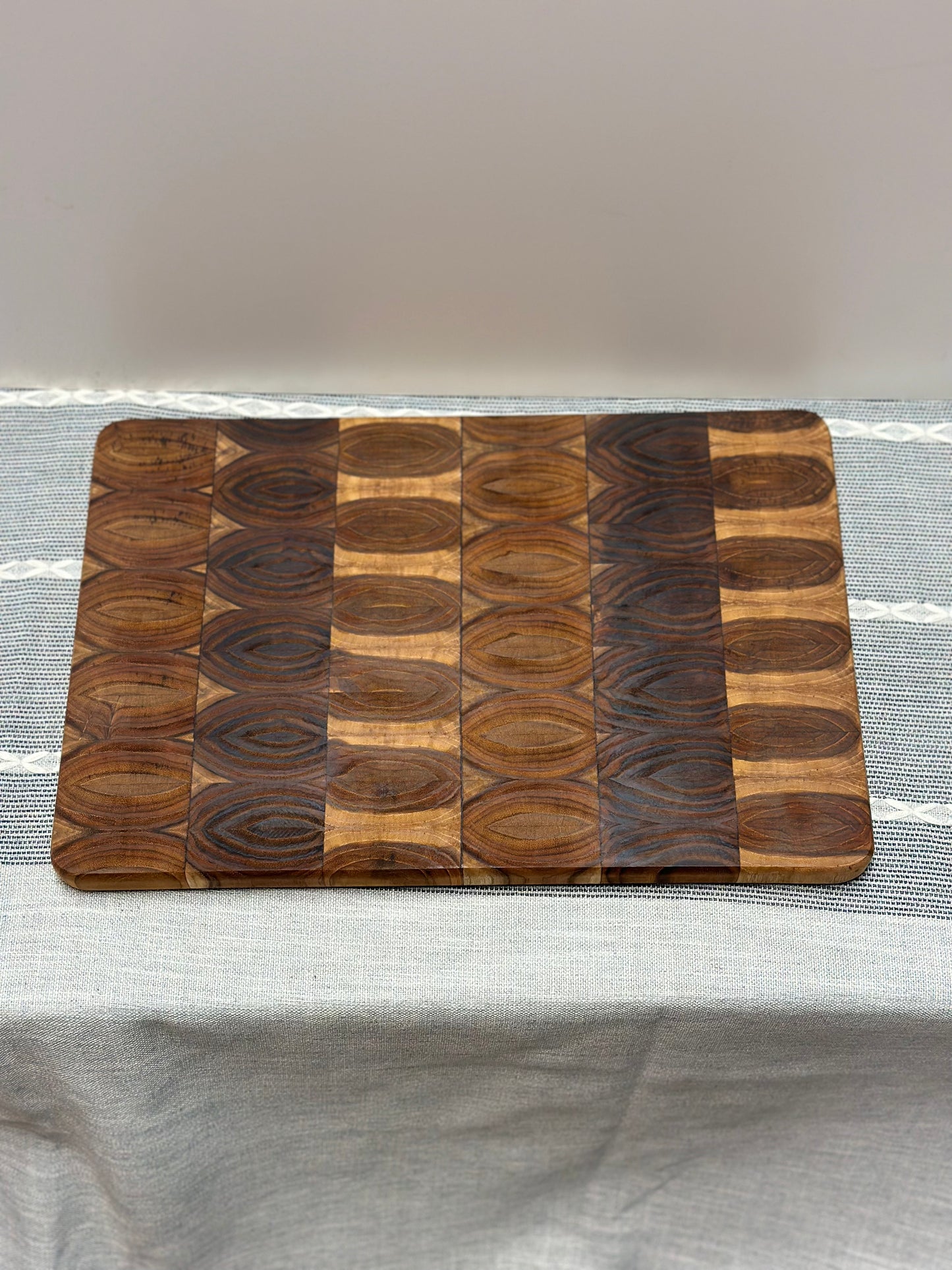 Teak endgrain book matched board
