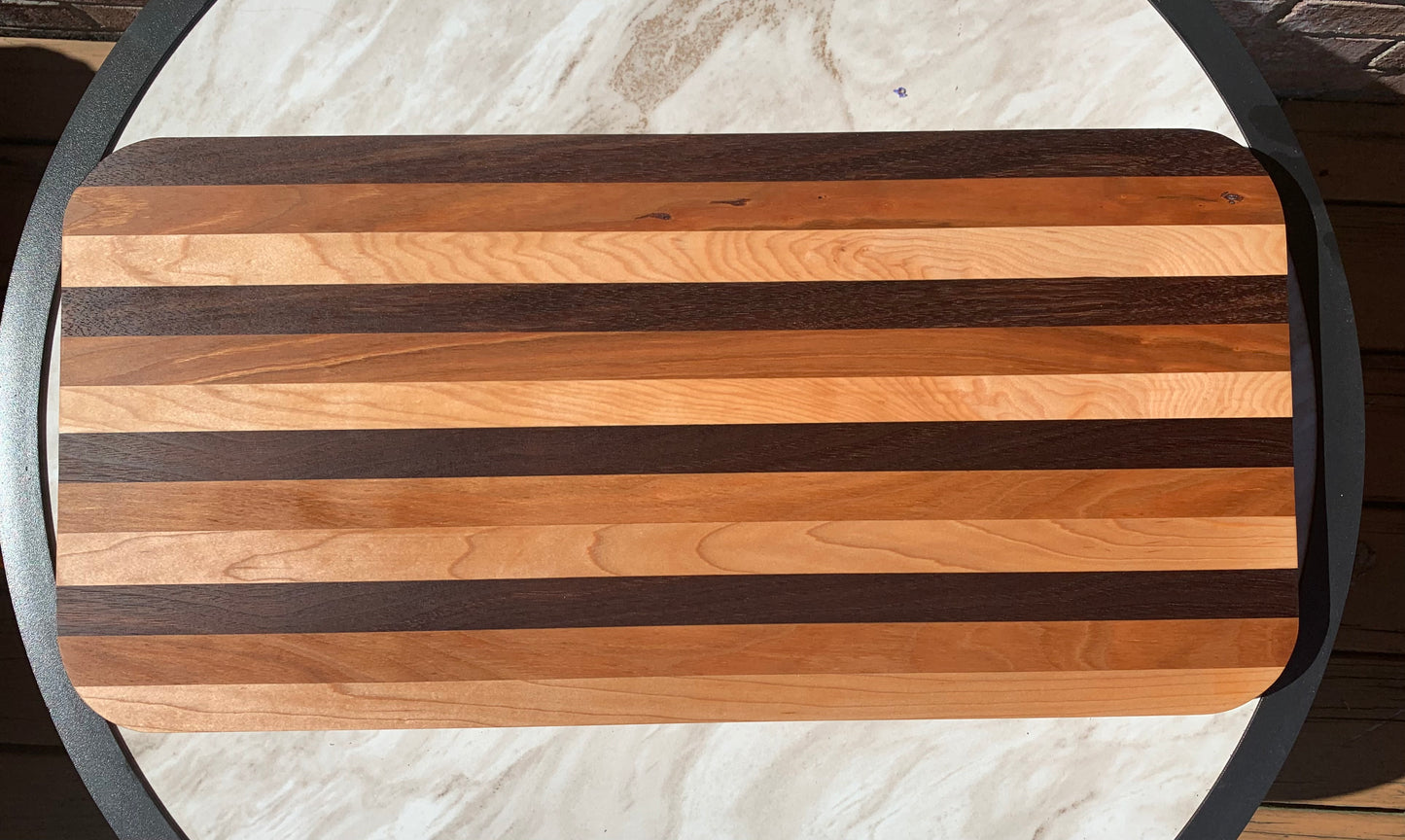Walnut, Cherry, Maple charcuterie board, cutting board, cheese board, serving tray