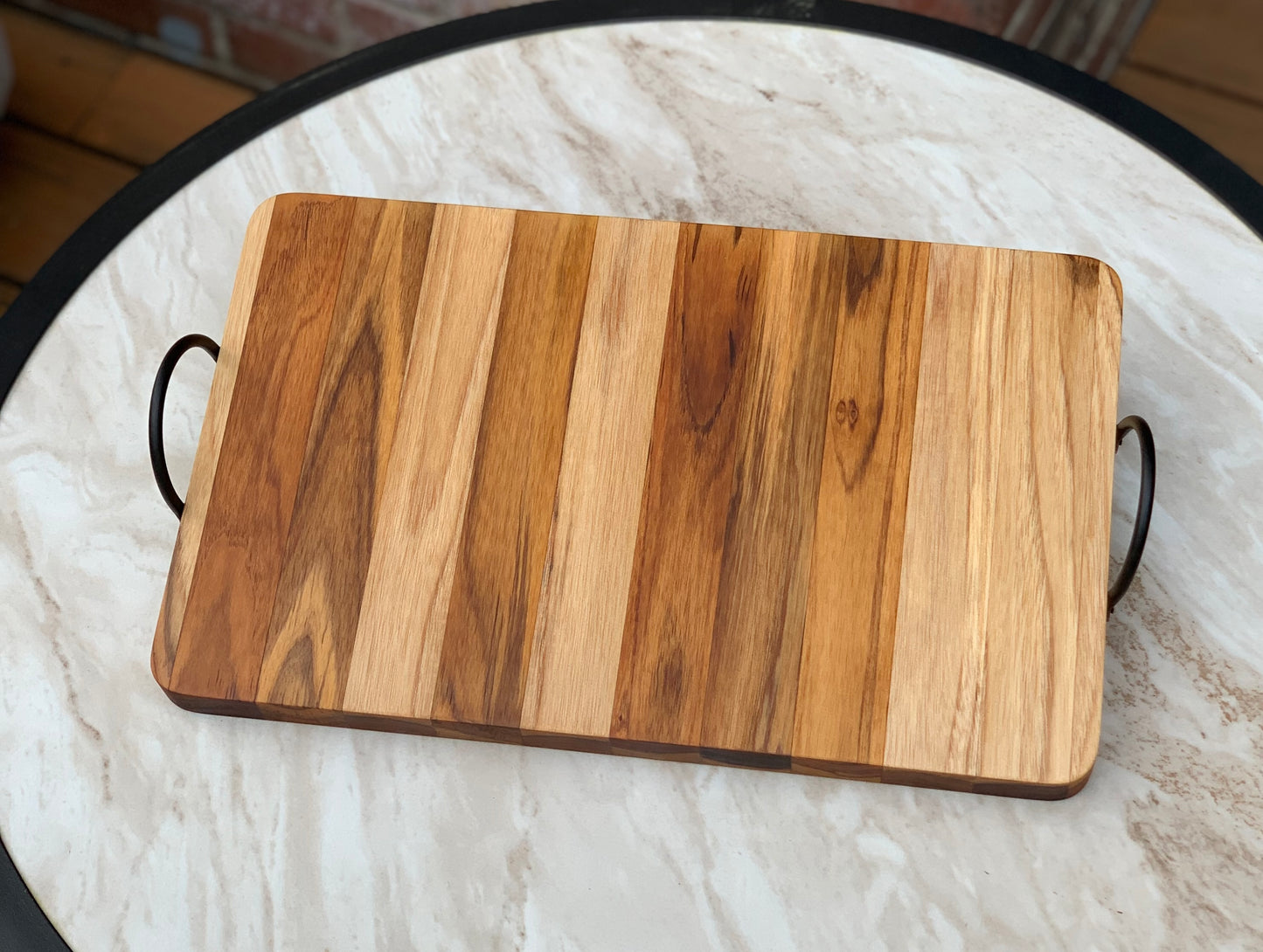 Teak serving tray, charcuterie board, cheese board
