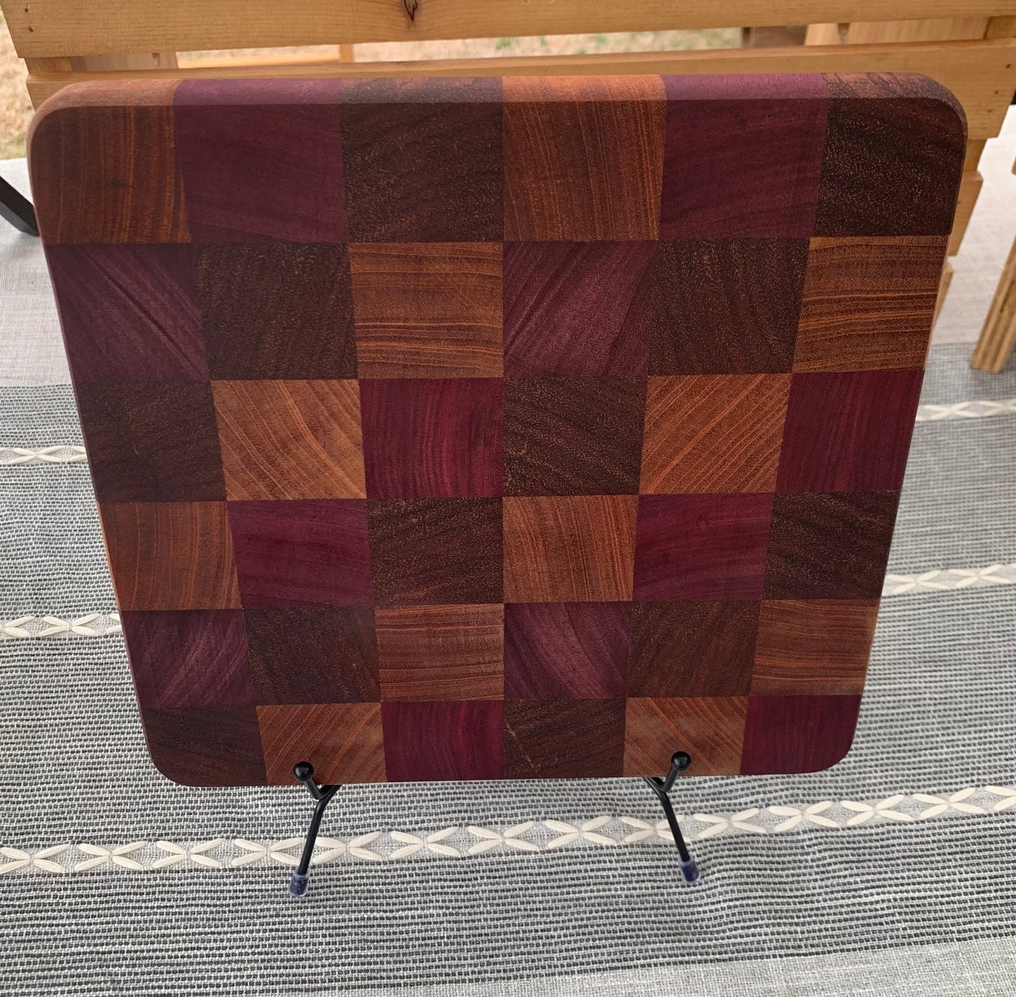 small exotic end grain cutting/charcuterie board