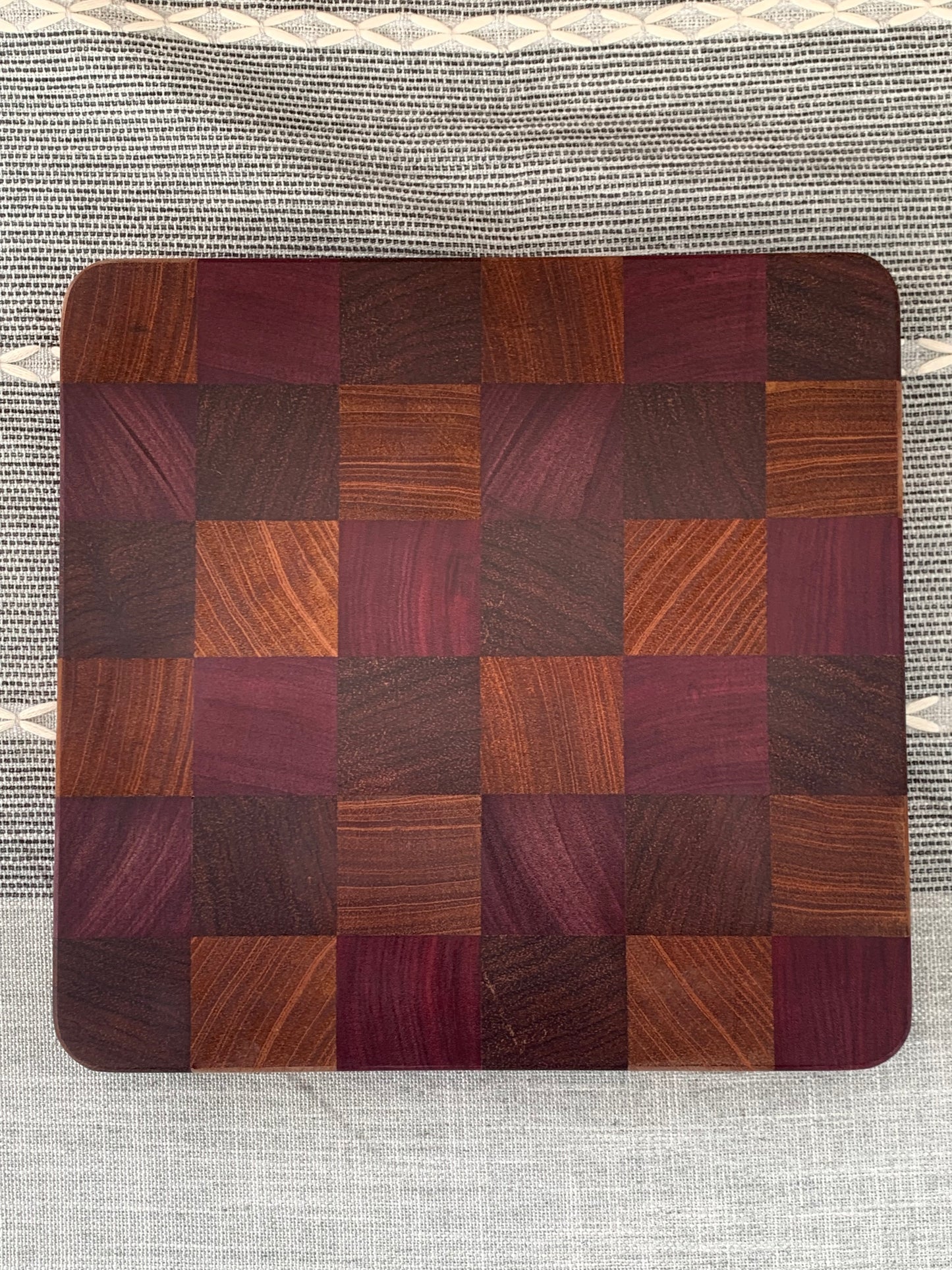 small exotic end grain cutting/charcuterie board