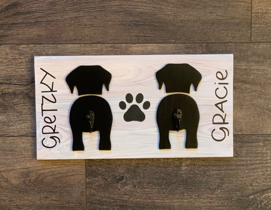 Dog leash hangers