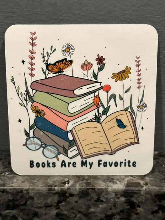 Books are my favorite sticker