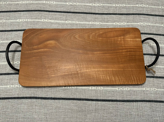 Tiger maple tray with handles