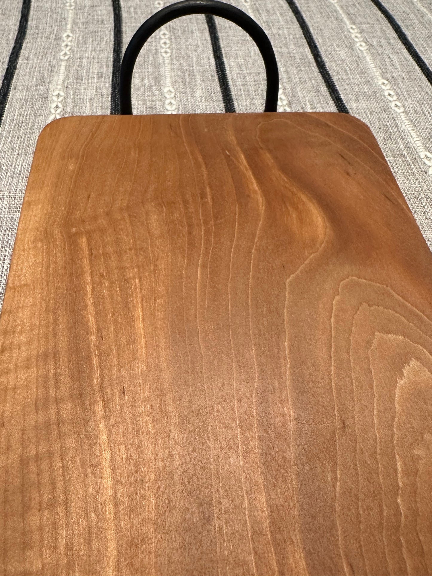 Tiger maple tray with handles