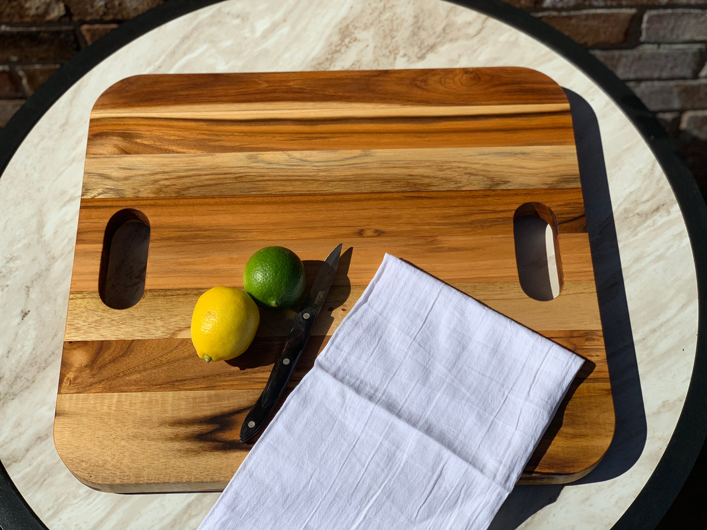 Teak charcuterie board, cutting board, cheese board, serving tray