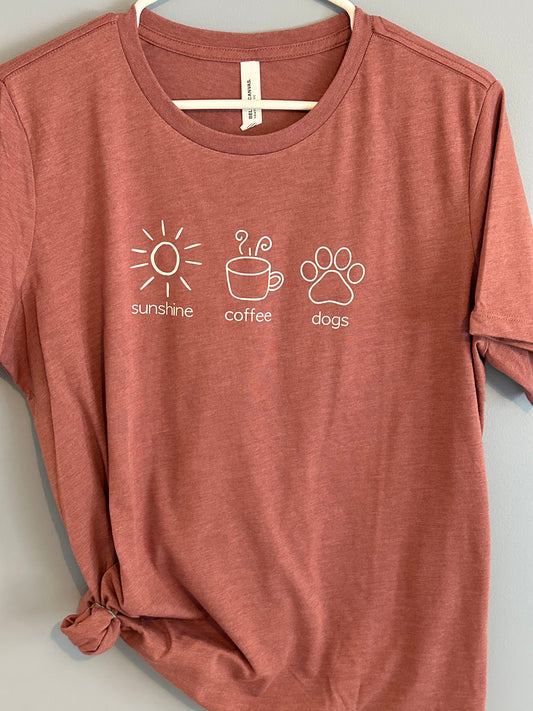 Sunshine Coffee Dogs T-shirt- Pre-order