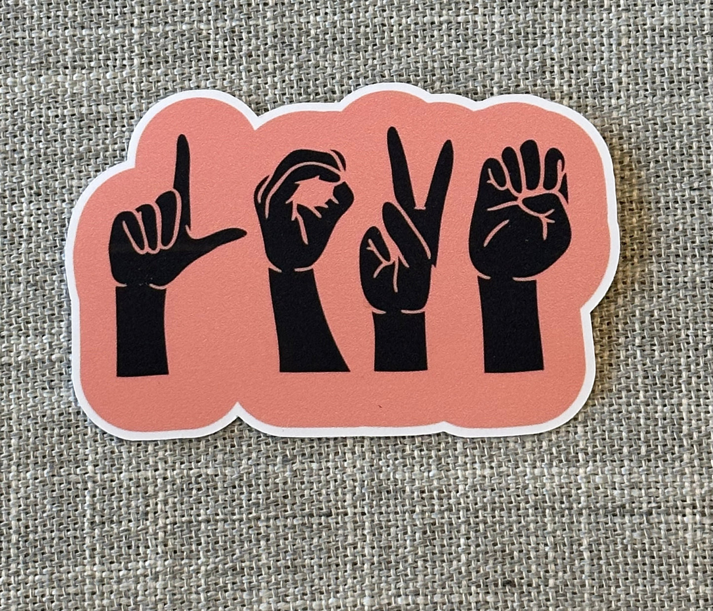 LOVE Sticker sign language